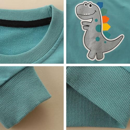 Toddler Boys Sweatshirts Kid Long Sleeve Crewneck Pullover 100% Cotton Tops Cartoon Casual Shirts3