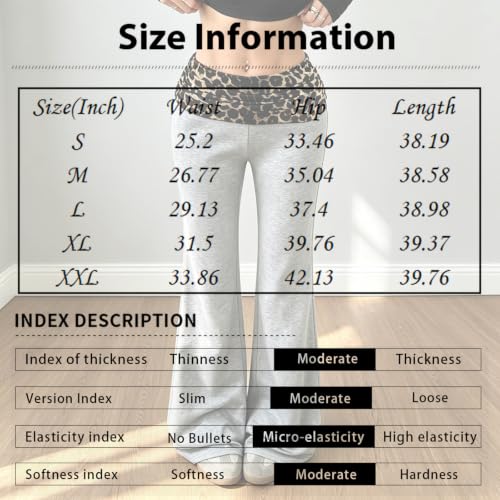 Womens Flare Yoga Pants Cheetah Y2k High Waisted Wide Leg Leggings - image 4