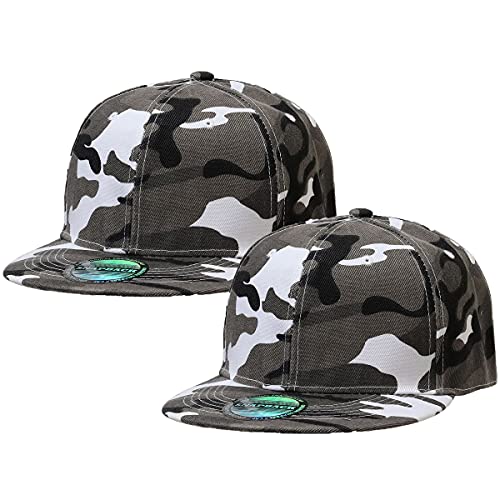 Image of Classic Snapback Hat Cap Hip Hop Style Flat Bill Blank Solid Color Adjustable Size