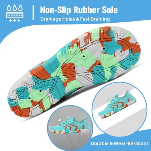 Image of Mishansha Water Shoes for Women Men, Quick-Dry Barefoot Swim Shoes with Drainage Holes, Lightweight Aqua Shoe for Beach Pool River Boating Yoga Walking
