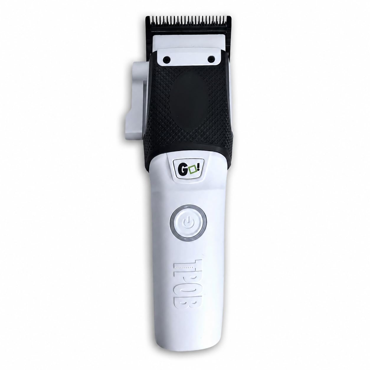 TPOB GO Barber - Tagliacapelli da uomo, 9000 giri/min, con impugnature in gomma (Whiteout)