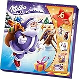Milka Kalender ist ein zarter Genuss aus Milka Schokolade mit verschiedenen Füllungen