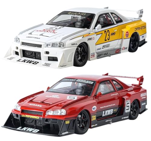 Image of Magicwand 1:24 Scale Die-Cast Nisssan Skyline【Large】 with 4 Openable Doors,Pull Back Action,Lights,Music【Pack of 1】【Random Color】