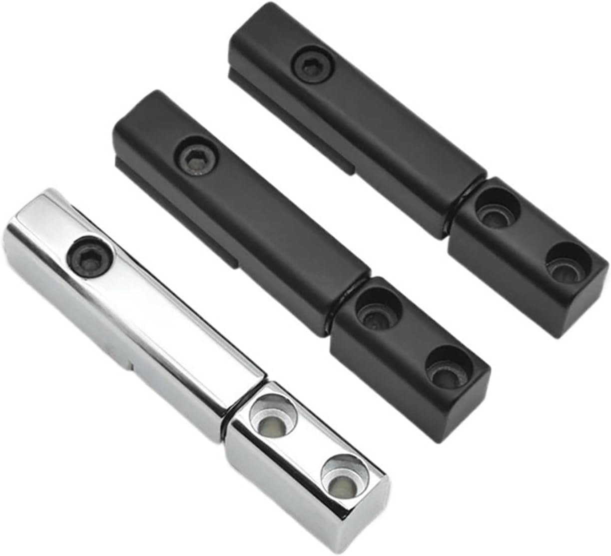 Zinc Alloy Black/White Adjustable Split Hinge for Electrical Cabinet Doors 1Pcs(XK430-2W)