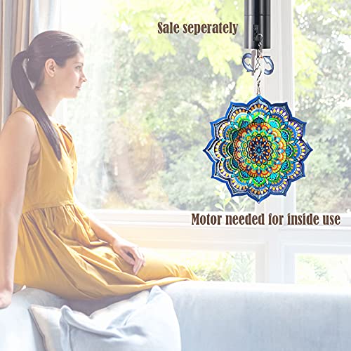 Ljlifart Wind Spinner Mandala Blossom 12 Inch 3D Stainless Steel Worth Gift Laser Cut Hanging Wind Spinners Metal Kinetic Yard Art Decorations Indoor/Outdoor Décor #TOP4