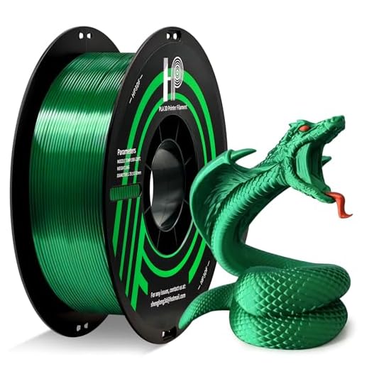 HP3DF PLA Filament, Silk PLA, 3D Printer Filament, PLA Filament 1.75mm Dimensional Accuracy +/- 0.02mm, 1KG Spool (2.2 lbs), Fit Most FDM Printer (Silk Green)