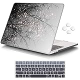 MacBook Pro 13 Case 2017 & 2016 Release A1706/A1708, iCasso Hard Case Shell Cover and Keyboard Skin Cover for Apple Newest MacBook Pro 13 Inch Retina with/Without Touch Bar and Touch ID(Gray Tree)