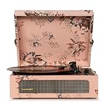 Crosley Voyager Portable Turntable - Bluetooth Record Player, 3-Speed Suitcase Vinyl Player, Home Turntables for Vinyl Records, Built in Stereo Speakers & Bluetooth Receiver, AUX Input, Floral