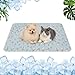 Qoosea K&uuml;hlmatte f&uuml;r Hunde Katzen Haustiermatte aus Eisseide, Komfortabel Selbstk&uuml;hlend Hundematte Faltbar K&auml;ltematte f&uuml;r Haustiere, Pet Cooling Mat f&uuml;r Sommer Drinnen und Drau&szlig;en - 50 * 40CM