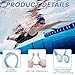 Hoteam 5 Pcs Swimming Nose Clip Set Unisex Adults Nose Plug Rubber Waterproof Soft Pads Accessories for Competitive Fitness Regular Swimmers Black Grey White Blue Pink