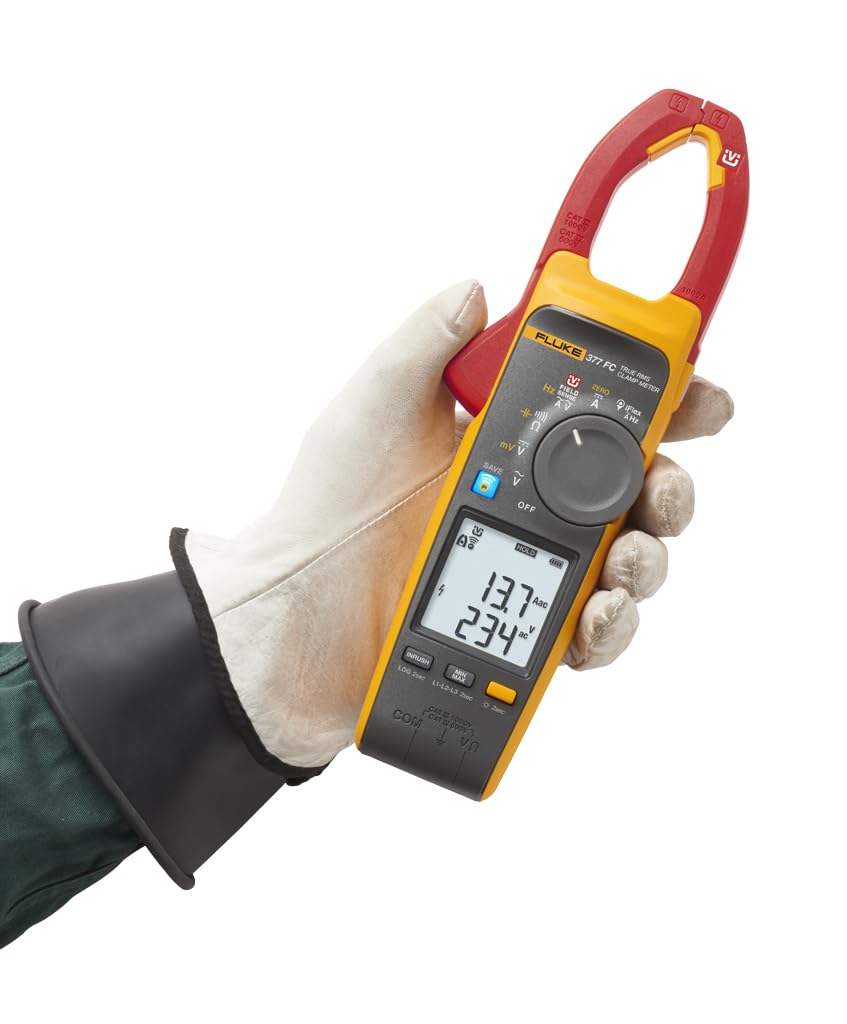 Pinza amperimétrica de verdadero valor eficaz de CA/CC con medida de tensión sin contacto e iFlex Fluke 377 FC