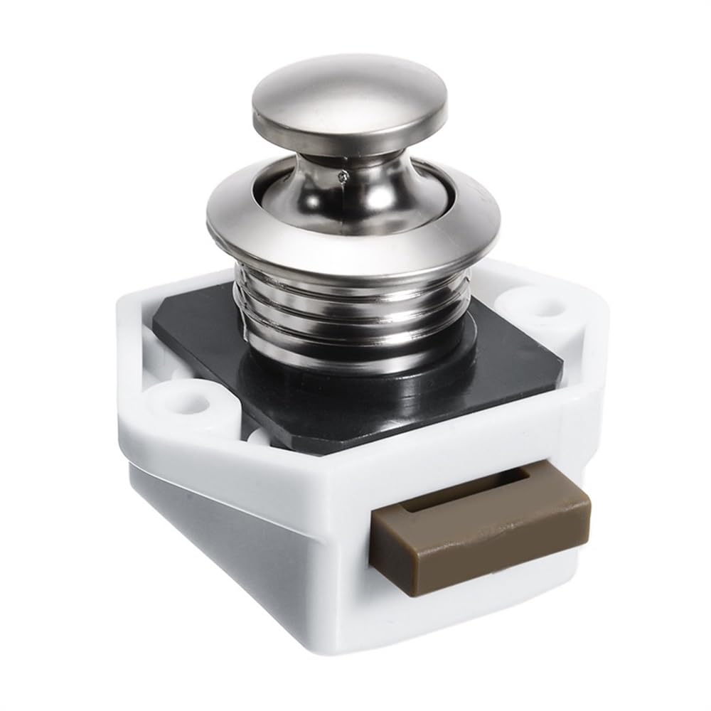 Pasamanos de Escalera baranda Soportes 10pcs Práctico Armario Push Button Catch Lock Moder Gabinete Cartel Cantper RV Cerraduras de Muebles de autocaravanas