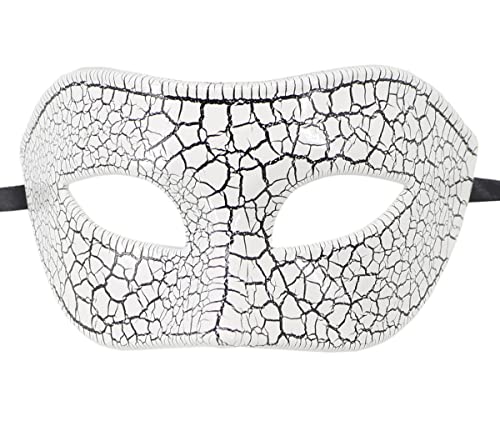 Masquerade Masks for Men White Venetian Mask Vintage Phantom of The Opera Mask