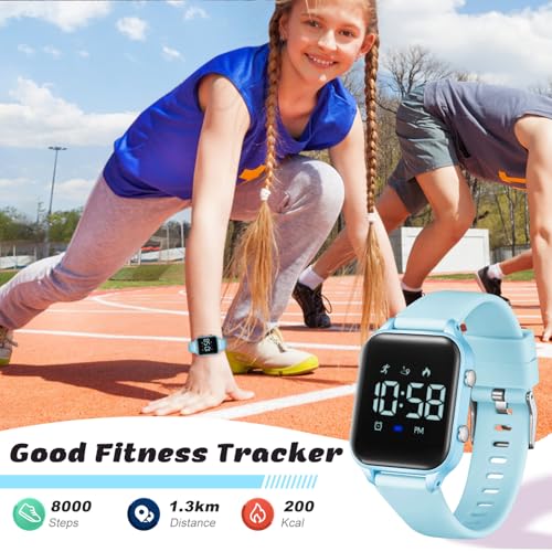 Image of LAVAREDO Kids Digital Watches for Boys Girls,Waterproof Sport Watch with Pedometer Stopwatch Vibration Alarm for Ages 5-13,No App Fitness Tracker Watch for Kids Teens Birthday Gifts