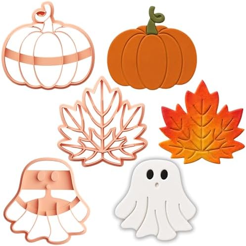 Large Autumn Halloween Clay Cutters for Polymer Clay – Pumpkin Gh...