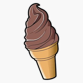 Chocolate Ice Cream Sticker Vinyl Waterproof Sticker Decal Car Laptop Wall Window Bumper Sticker 5"