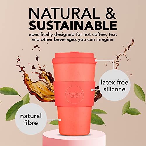 Ecoffee Cup Xícaras de café de 400 ml, reutilizáveis, sustentáveis, para viagem, sem vazamento, tamp