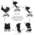 Cybex Libelle Lightweight Travel Baby Stroller - Carry-On Compliant Compact Fold, One-Hand Adjustable Recline - Compatible with CYBEX Car Seats, Moon Black