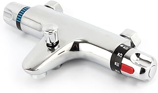 Thermostatic Bathroom Modern Chrome Bath Shower Mixer Anti Scald Tap