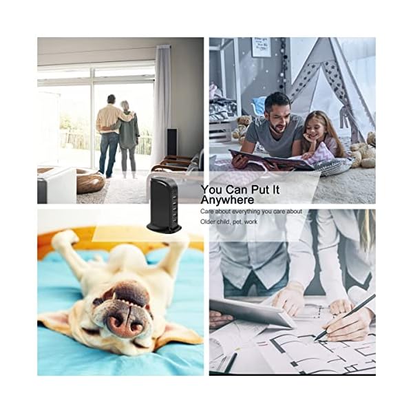 Hidden Camera USB Charger Camera WiFi USB Hub Camera Nanny Cam HD Wireless Security Cameras Indoor USB Tower Covert Cam with Motion Detection for Home Office Surveillance No Audio - Image 6