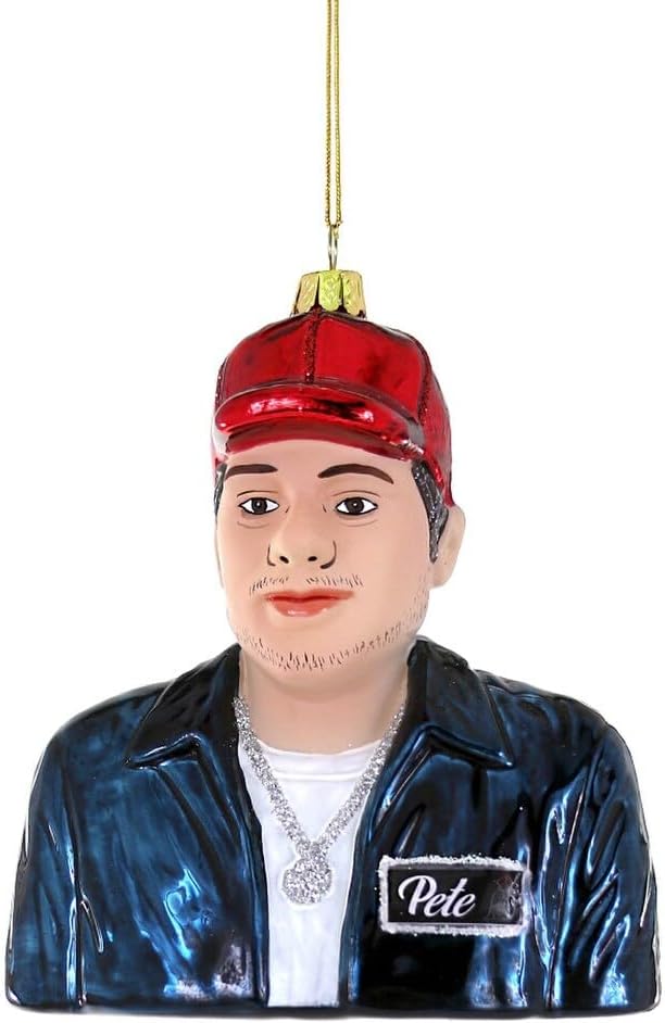 Cody Foster & Co Pete Davidson Decorative Bust Ornament, Figurine with Red Cap and Blue Jacket, 6 in