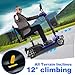 4 Wheel Mobility Scooter for Seniors, All Terrain Folding Electric Wheelchair, Heavy Duty Mobile for Travel, 300 lb,15 Mile Removable Battery