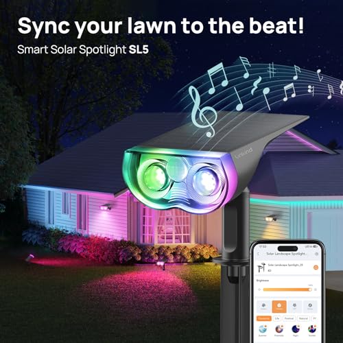 Linkind Smart Solar Lights Outdoor SL5+Color Changing+Warm/Cool White Solar Lights