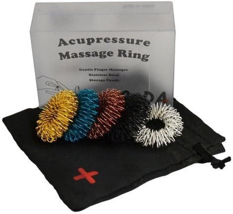 Goda Acupressure Massage Rings (Set of 5) With Chart