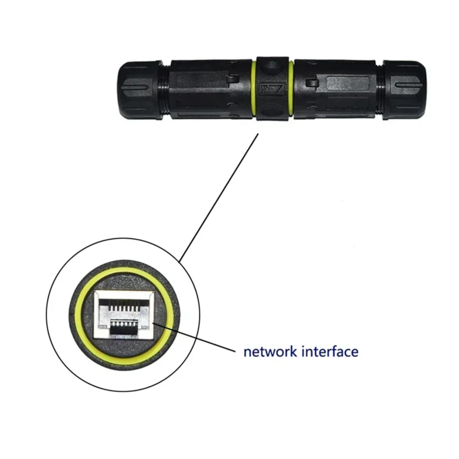 1PCS RJ45 CAT5E Connettori di rete esterni IP68 M20 4.5-14.5mm