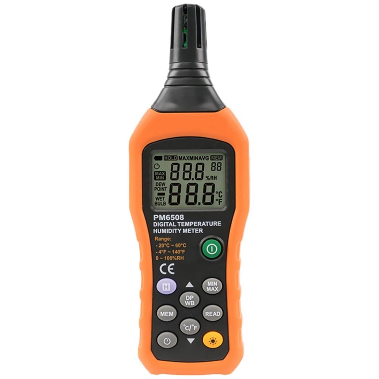 Medidor de Temperatura y Humedad Pm6508 de Mano sin Batería