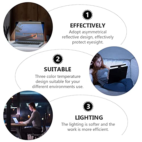 SOLUSTRE Luz para monitor de computador LED E - luminária de leitura com clipe para laptop, luminári