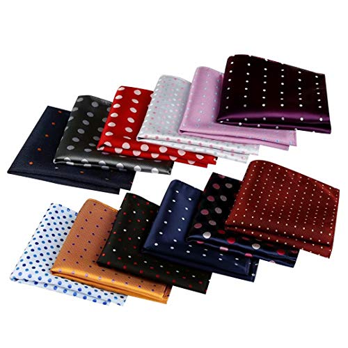 Jeatonge Pocket Square For Men Assorted 12 Pack (Style 01)