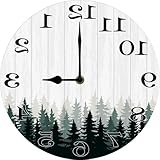 Mouvement silencieux : cette horloge murale religieuse mesure 25,4 cm de diamètre, sans tic-tac, l'aiguille des secondes silencieuse assure un bon environnement de sommeil et de travail.