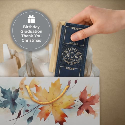 Image of Christian Art Gifts Faux Leather Scripture Bookmark: Trust in the Lord