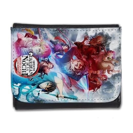 MERCHANDMANIA Billetera Billetero kimetsu no Yaiba Demon Slayer Temporada 3 Hombre Caballero Negro Monedero