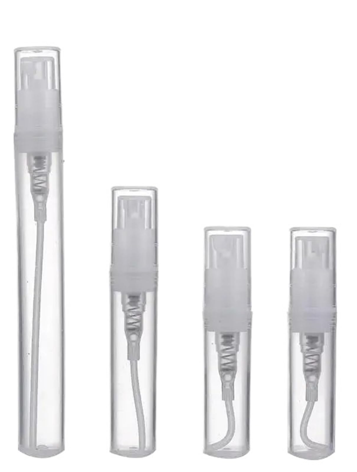 Botes Viaje Frasco de Perfume portátil de Vidrio Negro, vacío, rellenable, Muestra de cosméticos, Viales de Vidrio Fino.(Clear,10ML_100PCS)