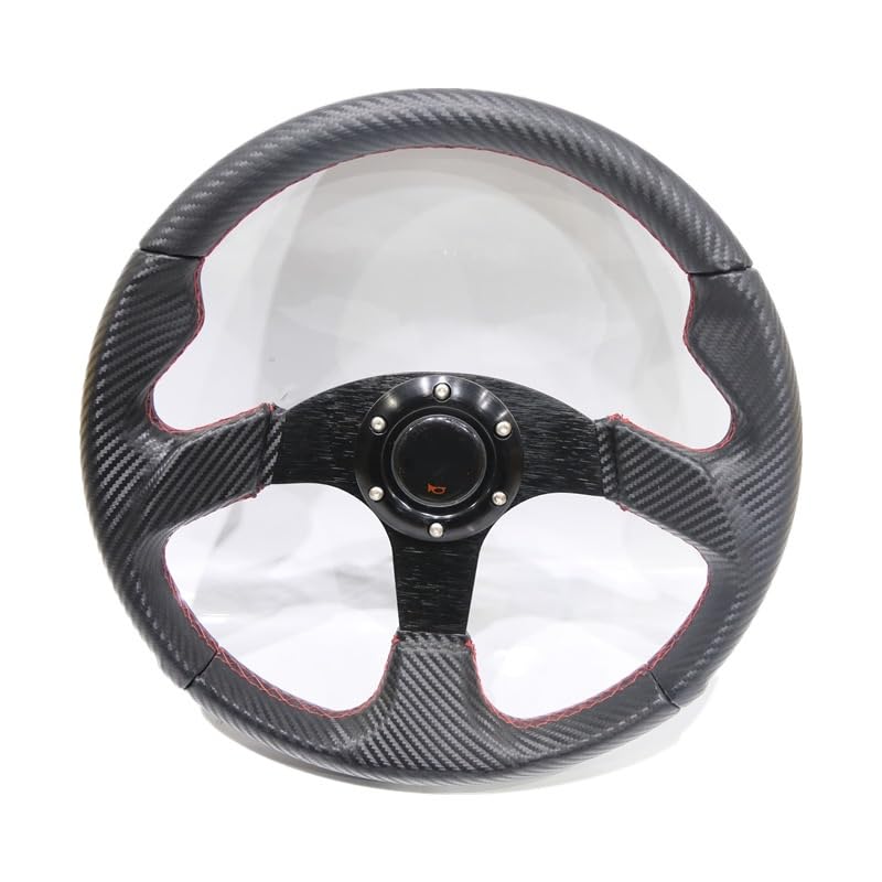 Volanti Auto Volante di deriva concava da 14 pollici 350 mm/grano carbonio PVC(Graphic style)