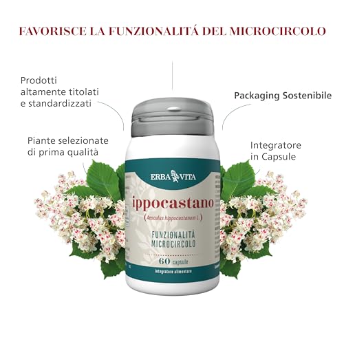 Erba Vita Integratore Alimentare Di Ippocastano - 60 Capsule - Utile Al Microcircolo - 2