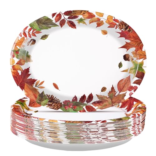 Grencian Large Oval Fall Plates