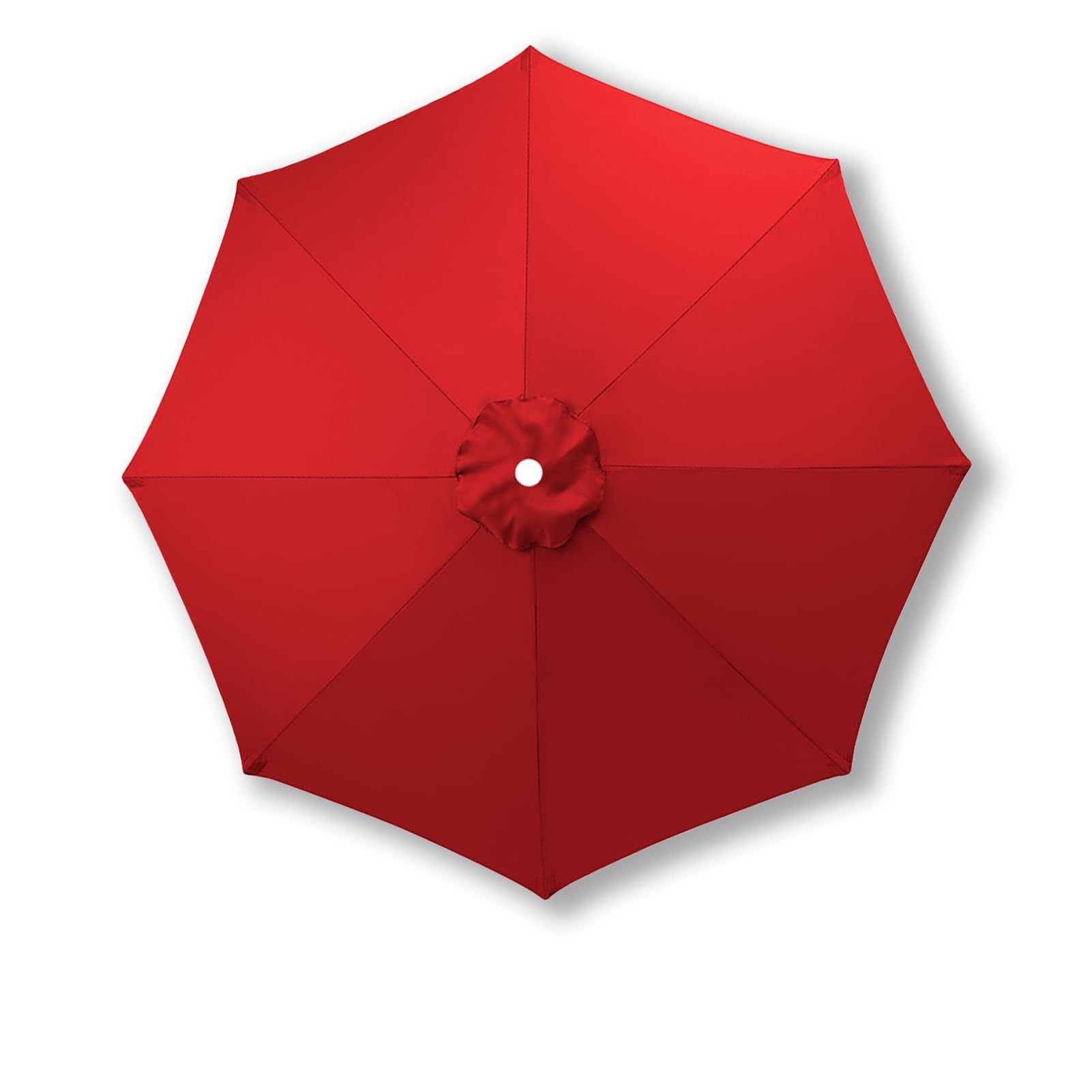 UemumPem 3.5m/3.0m/2.8m/2.7m/2.5m/2.3m/2.0m Replacement Parasol Canopy, 6/8 Ribs for Garden Umbrella Replacement Fabric, UPF 50+ Parasol Replacement Canopy for Market/Beach (Red,3.0m / 8 Ribs)