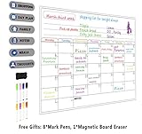 ¡Nunca busques una cosa! Elegantes calendarios magnéticos de borrado en seco que mantienen citas importantes, listas de compras o de comestibles, o menús en el frigorífico en casa en una piscina. También se utiliza como un organizador de proyectos o facturas.