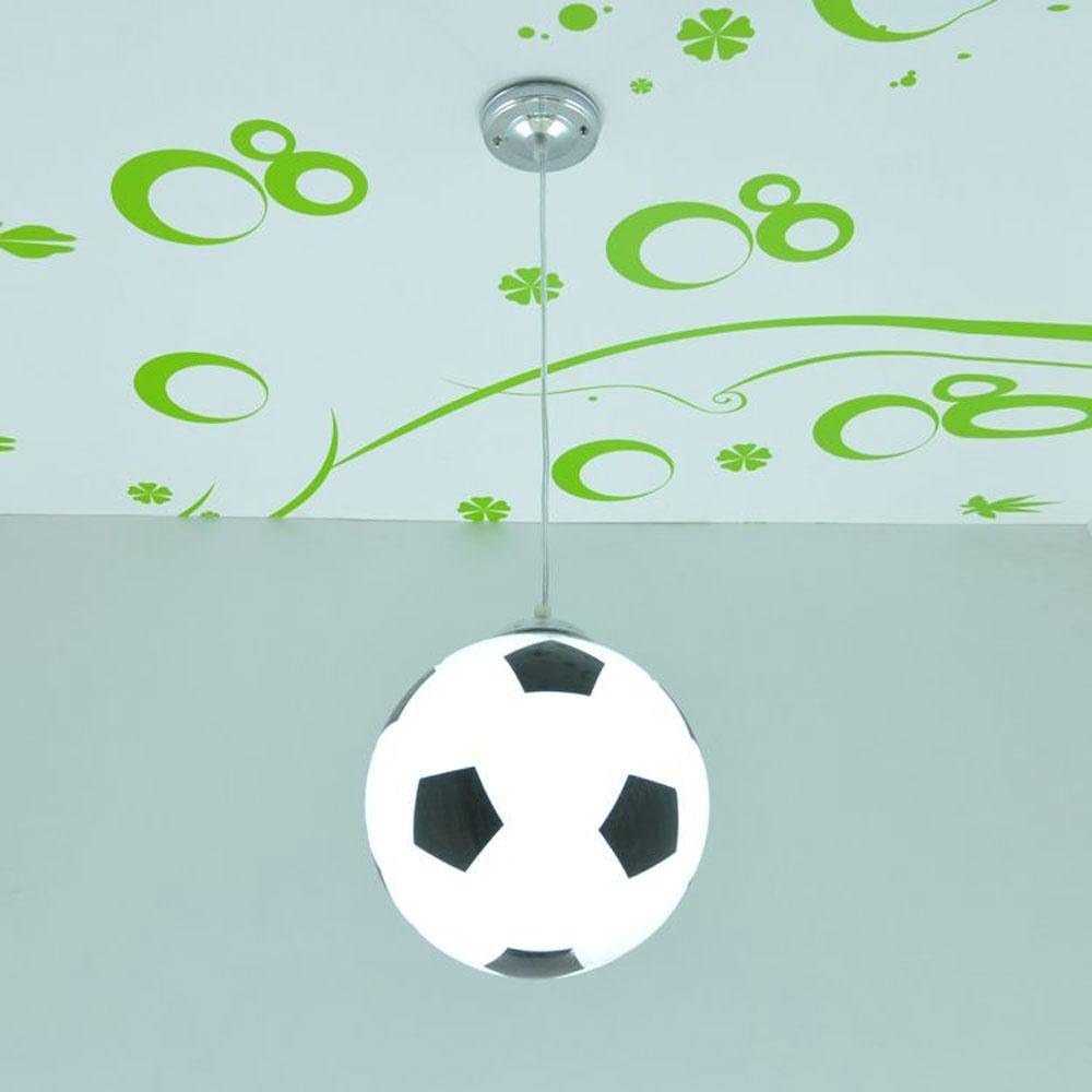 Kid' Bedroom Glass Football Ceiling Light Creative Soccer Children's Room Ceiling Lighting Fixtures Playroom Balcony Corridor Dining Room Glass Ceiling Lamp