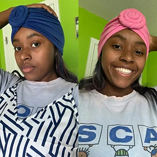 Image of KYNARI Turban Head Wraps for Women, Pretied Stretch Bonnet Hair Wrap