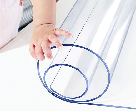 Multi Size Small Office Desk Blotter Protector Mat Clear Plastic Wooden Furniture Surface Protection Tablecloth Vinyl Glass Water Resistant PVC Writing Desk Protector Square Table Cloth Crystal 12x12