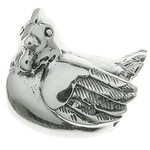 Queenberry Breloque en forme de poule en argent sterling 925 pour bracelets européens Pandora, Troll, Chamilia et Biagi Cover