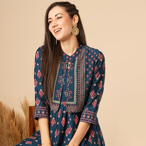 Image of Globus Women Ethnic Dress (GS565942 Maroon S)
