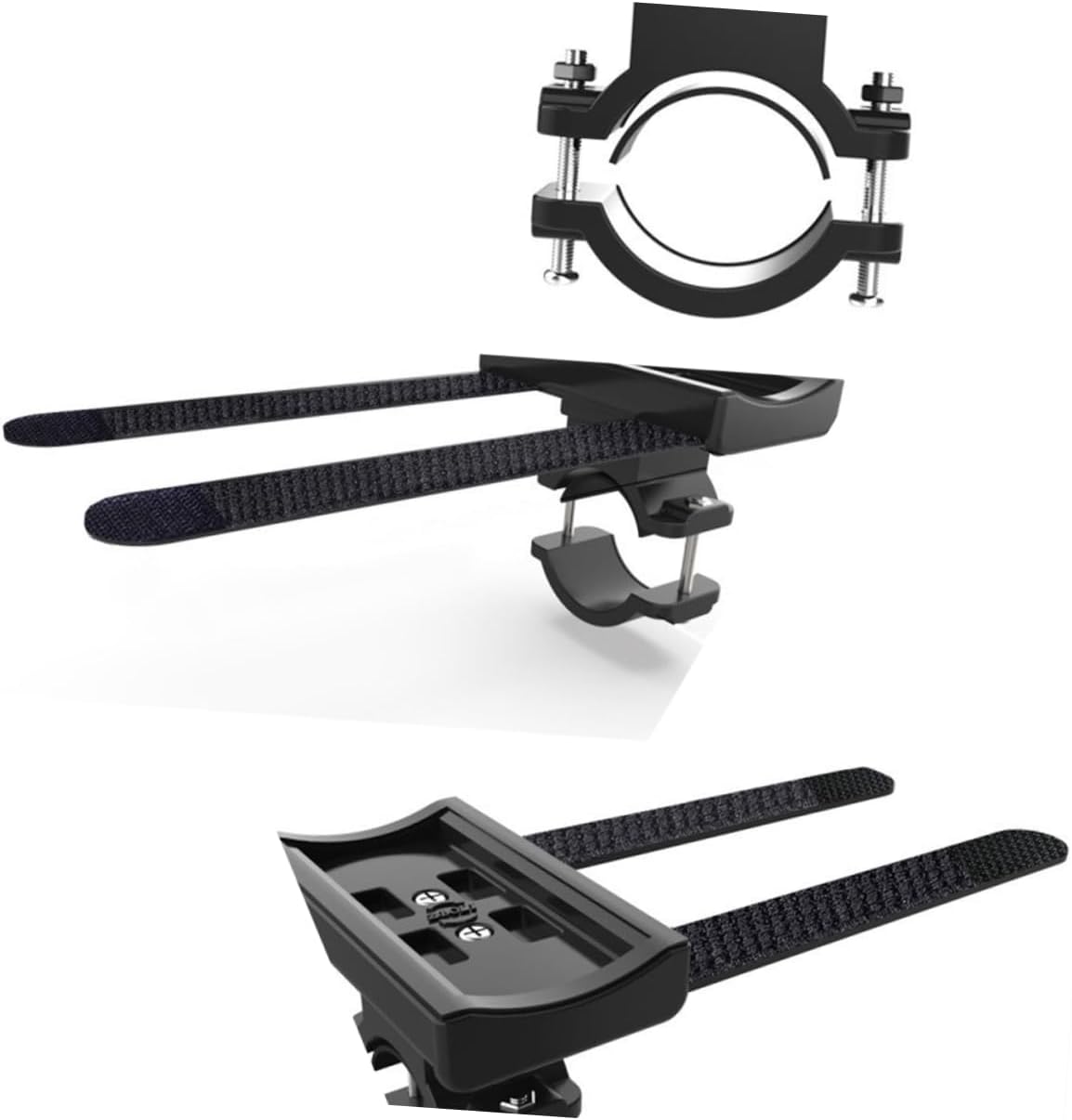 GANAZONO 3pcs Bike Handlebar Flashlight Bracket Mountain Bike Accessory for Headlight Stopwatch and Camera Stable Skid-resistant Design