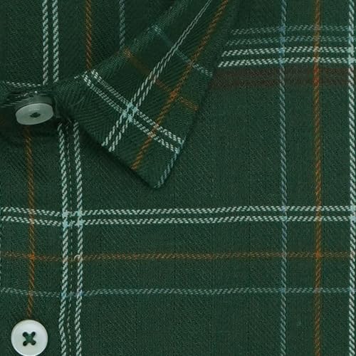 Image of GHPC 100% Cotton Checkered Half Sleeves Regular Fit Formal Shirt for Men