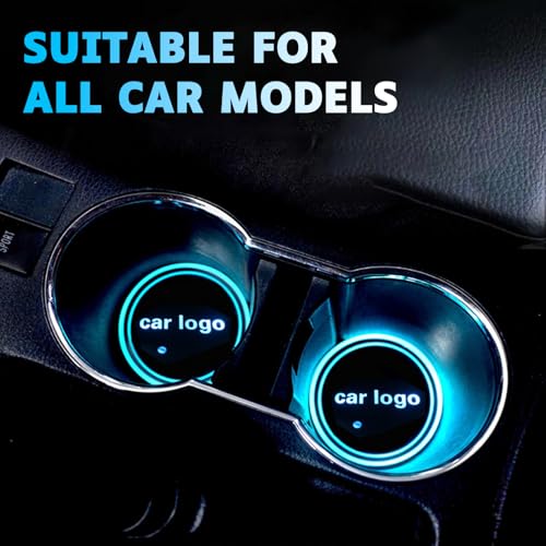 Luz LED para portavasos de coche, 2 piezas miniatura 2