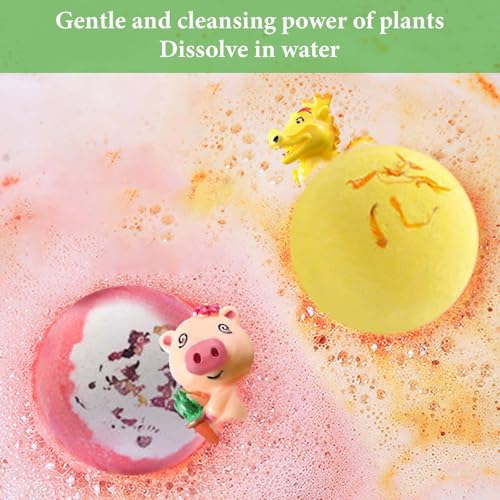 Bombas de Baño para Niños con Regalo Sorpresa,12x60g Set Bolas de Baño con Aceites Esenciales,Bombas de Baño de Espuma Natural Orgánicas Baño de Burbujas Regalos de Cumpleaños/Navidad para Niños Niñas - imagen 5